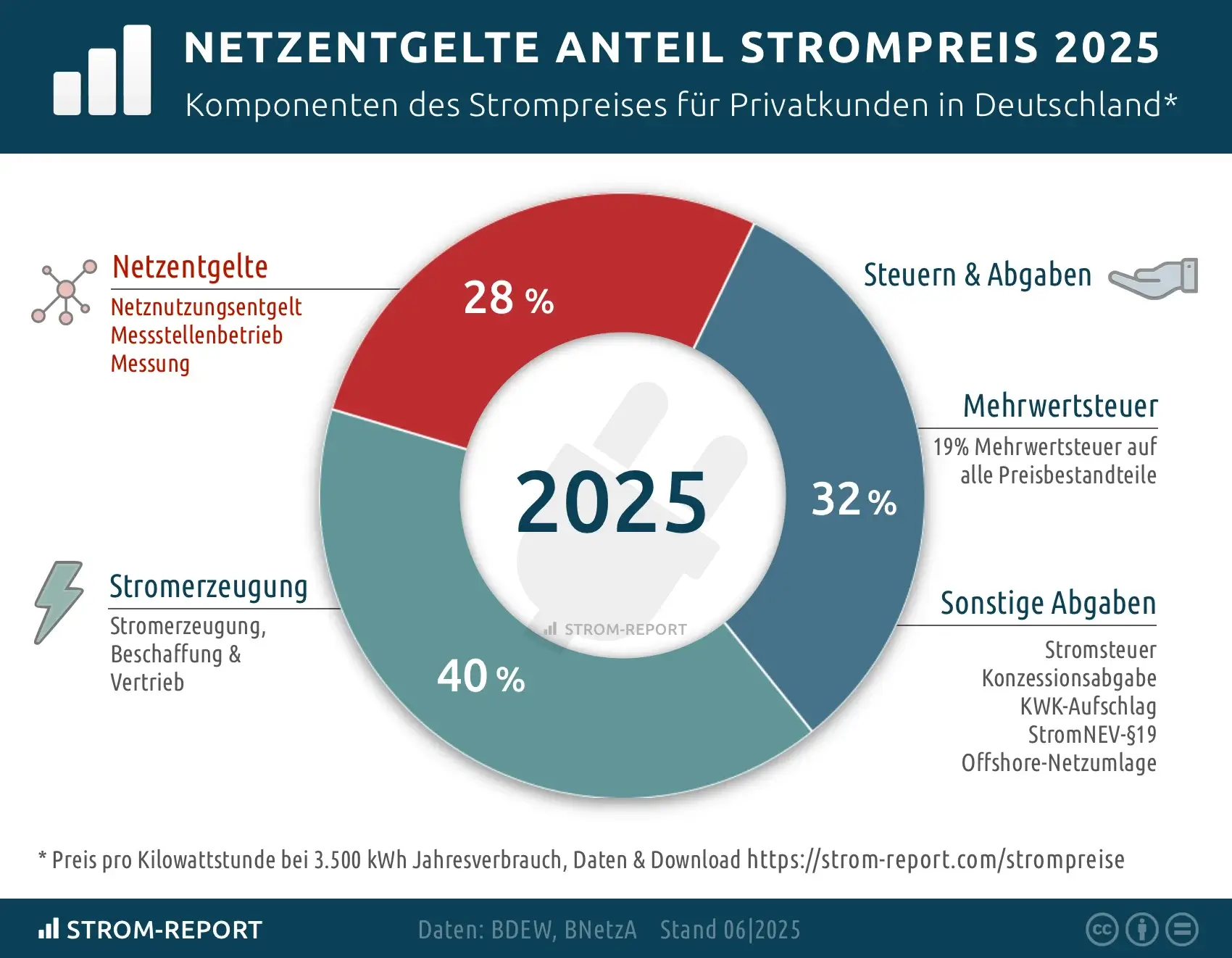 Netzentgelte Anteil am Strompreis 2025